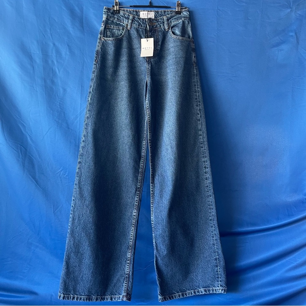 Motel Rocks Blue Flare Jeans - Picture 2 of 7